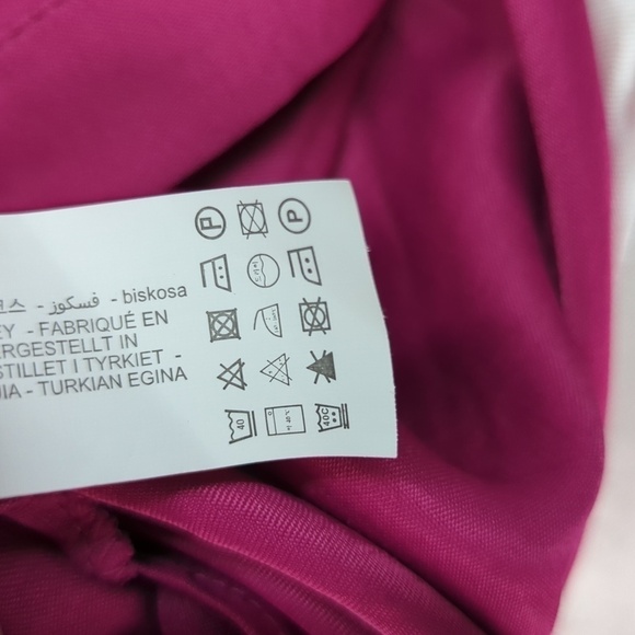 NEW Zara Satin Twist Shirtdress Pink M retro preppy Business casual barbiecore - Picture 9 of 14